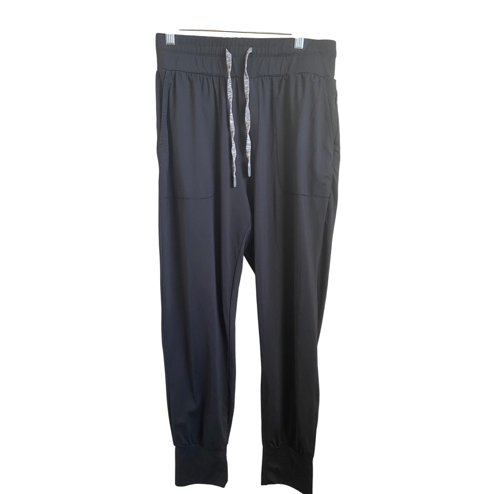 Varley Parkhurst Black Activewear Joggers Elastic Waist Drawstring Pockets Large